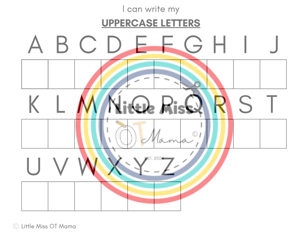 Box Letter Writing Practice