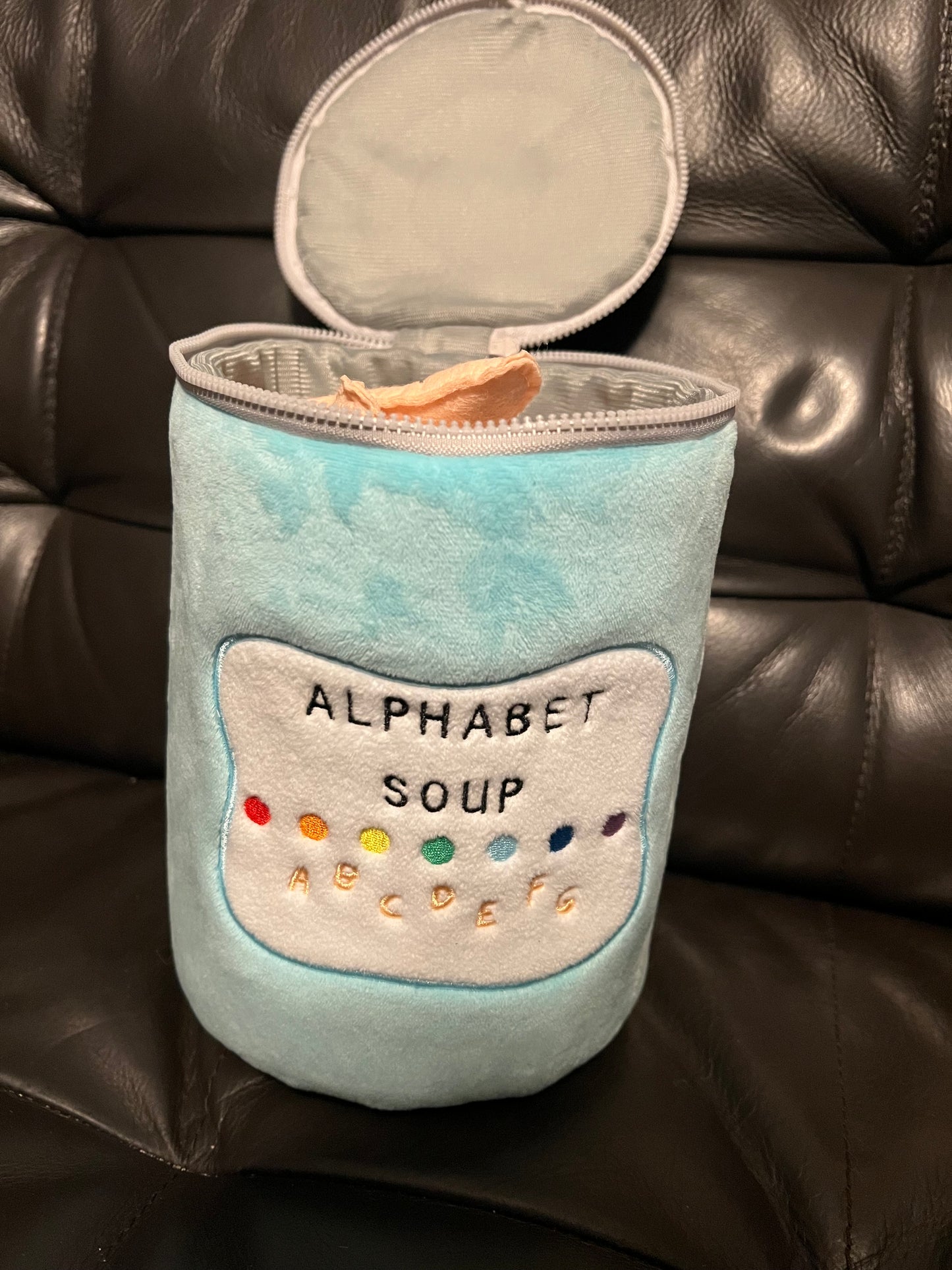 Alphabet Soup Can Plush Set