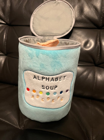 Alphabet Soup Can Plush Set