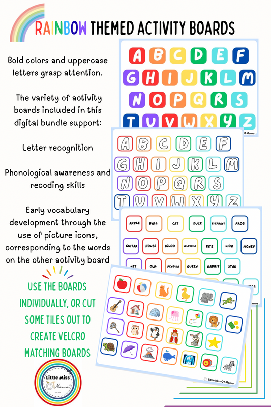 Rainbow Literacy Boards
