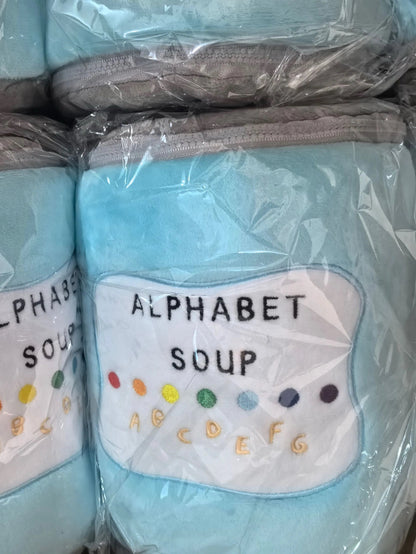 Alphabet Soup Can Plush Set