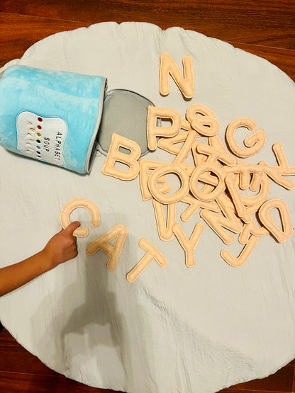 Alphabet Soup Can Plush Set