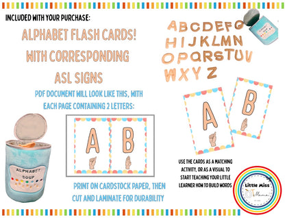 Alphabet Soup Can Plush Set