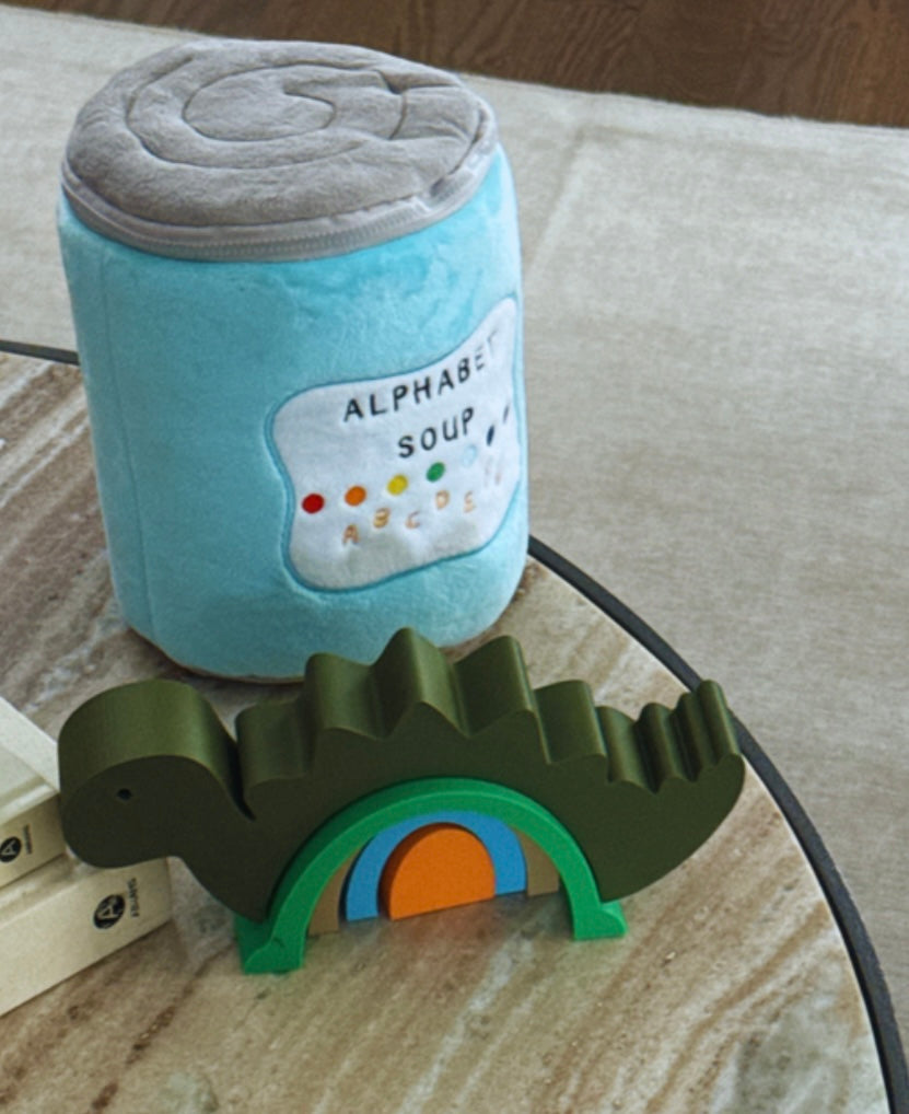 Alphabet Soup Can Plush Set